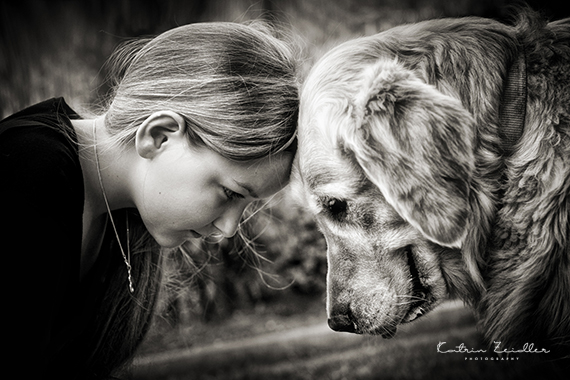 Tierfotografie - Kind mit Hund